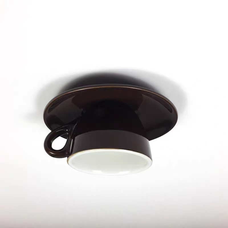 Keramische Plafondlamp Koffiekopje Design Creatieve Spot Blauw Roze Geel Woonkamer Slaapkamer Speels | Sulvida