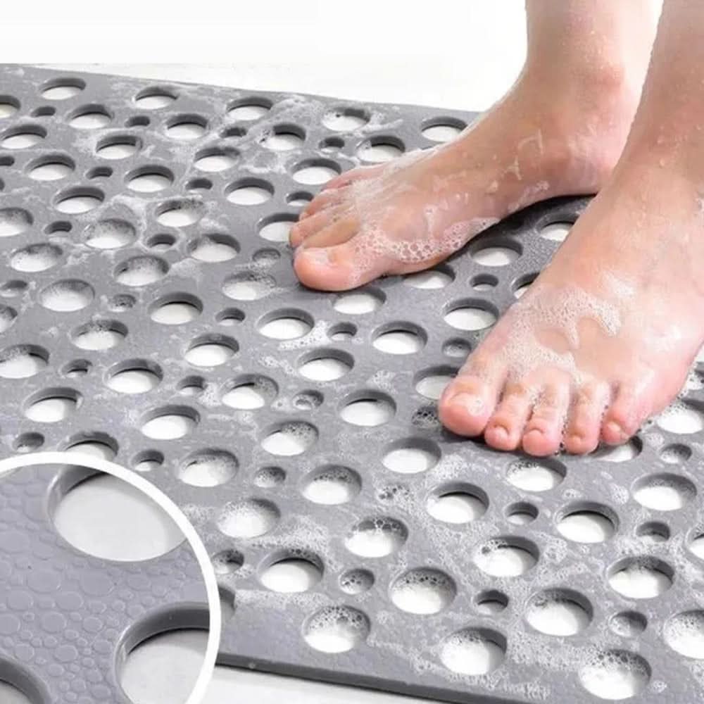 Antislip Douchematje met Zuignappen Badkamer Badmat Drainage Gaatjes Veiligheid Hygiëne Comfort Bad Douche | Sulvida