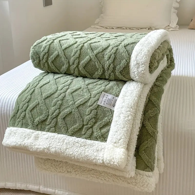 Sherpa Plaid Antraciet Luxe Teddy Fleece Deken Zacht Warm Pluche Woonkamer Slaapbank Reversible Comfortabel | Sulvida