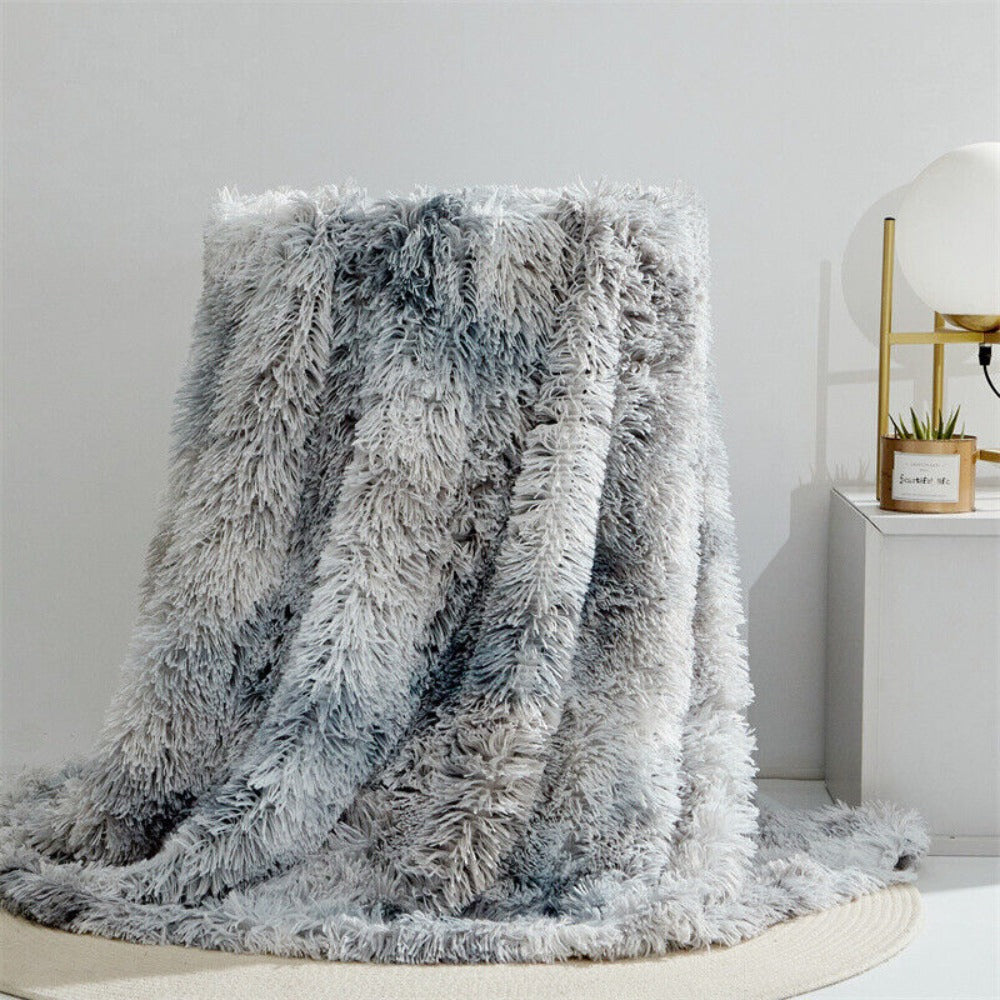 Imitatiebont Plaid Dubbelzijdig Luxe Fleece Deken Bank Bed Decoratief Zacht Wollig Warm Herfst Winter Woonkamer | Sulvida
