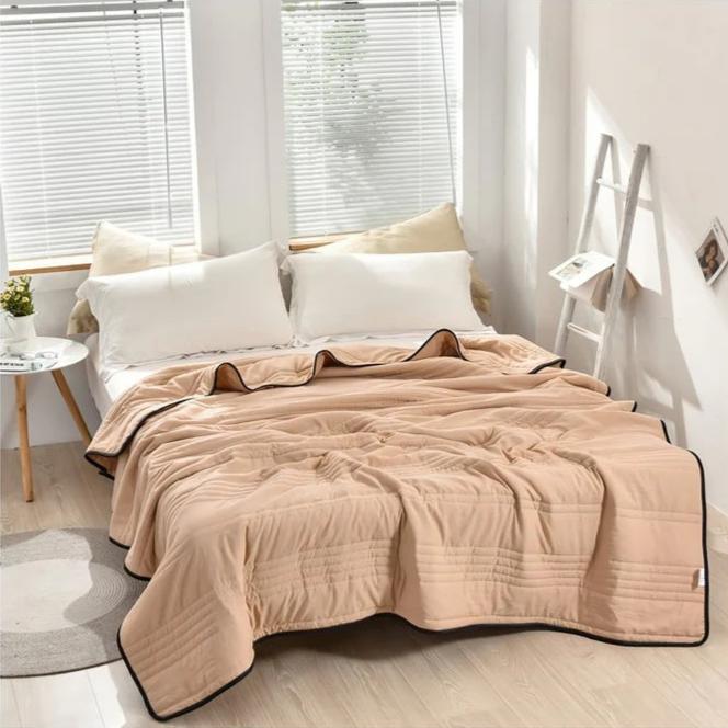 Koeldeken Thermoregulerend Polyethyleen Grijs Lichtblauw Blauw Roze Beige Zomerdeken Zweetwerend voor Warme Slaper | Sulvida