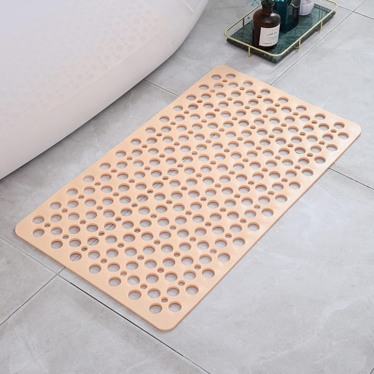 Antislip Douchematje met Zuignappen Grijs Blauw Wit Roze Groen Beige TPE Badkamermat Antibacterieel Veilig | Sulvida