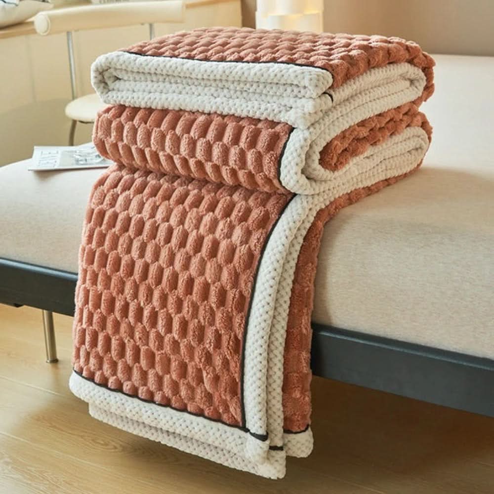 Sherpa Fleece Plaid Wolkenzacht met Noppen Structuur voor Bank of Bed Warm Tijdloos Design Woonkamer | Sulvida
