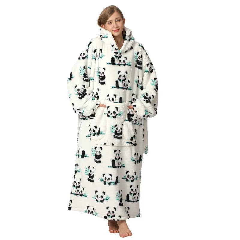 Deken met Mouwen en Capuchon – Oversized Draagbare Plaid – Fleece en Sherpa – Extra Warm en Comfortabel | Sulvida