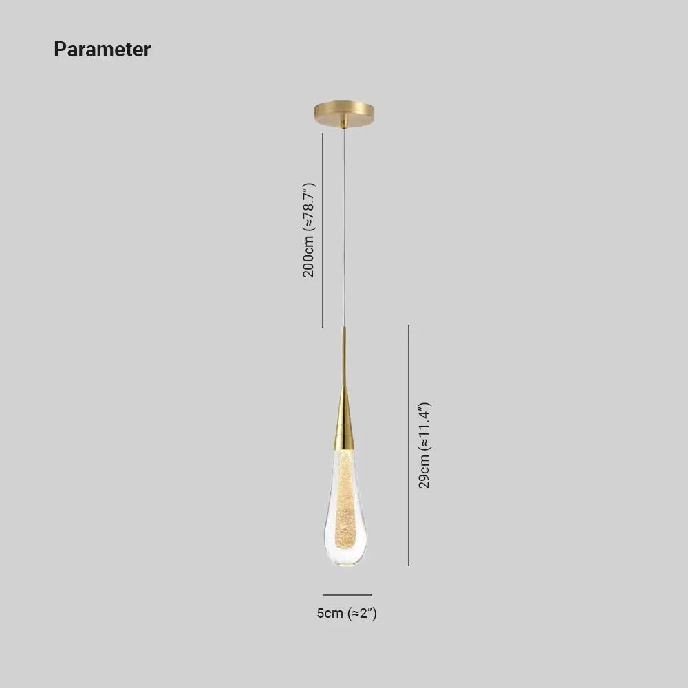 Hanglamp Goudkleurig Kristal Met Druppelvorm Modern Design Voor Woonkamer Eetkamer LED Verlichting Luxe | Sulvida