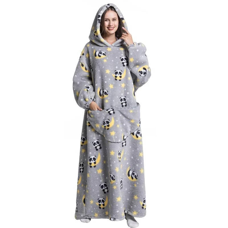 Deken met Mouwen en Capuchon – Oversized Draagbare Plaid – Fleece en Sherpa – Extra Warm en Comfortabel | Sulvida
