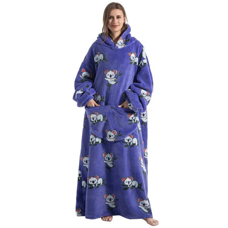 Deken met Mouwen en Capuchon – Oversized Draagbare Plaid – Fleece en Sherpa – Extra Warm en Comfortabel | Sulvida