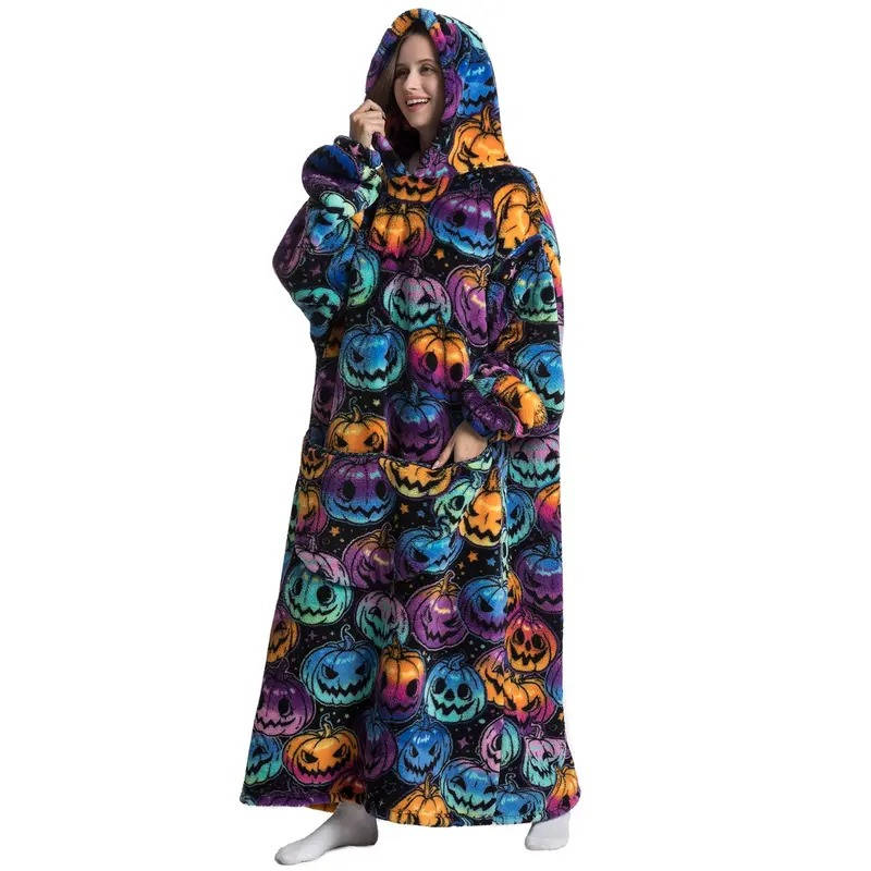 Deken met Mouwen en Capuchon – Oversized Draagbare Plaid – Fleece en Sherpa – Extra Warm en Comfortabel | Sulvida
