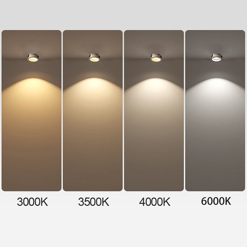 Instelbare plafondspot aluminium rond LED inbouwlamp woonkamer wit zwart wandspot modern plafondverlichting | Sulvida