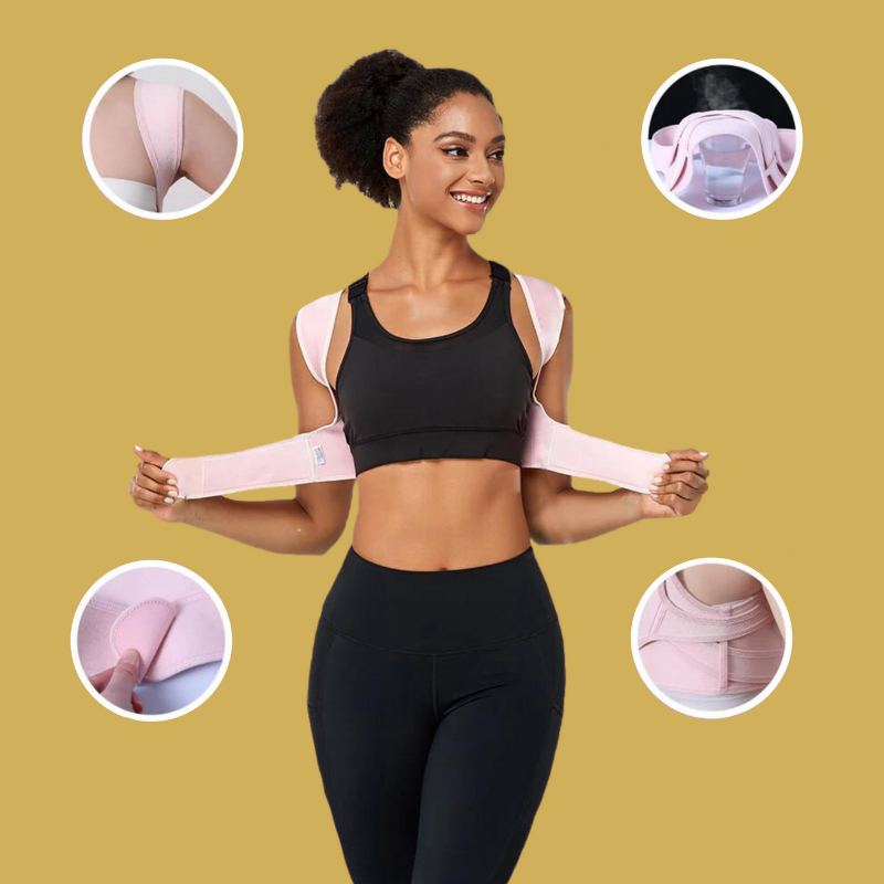 Onzichtbare Houdingscorrector Rugsteun Verstelbare Bandjes Ademende Stof Onopvallende Posture Corrector Rug | Sulvida