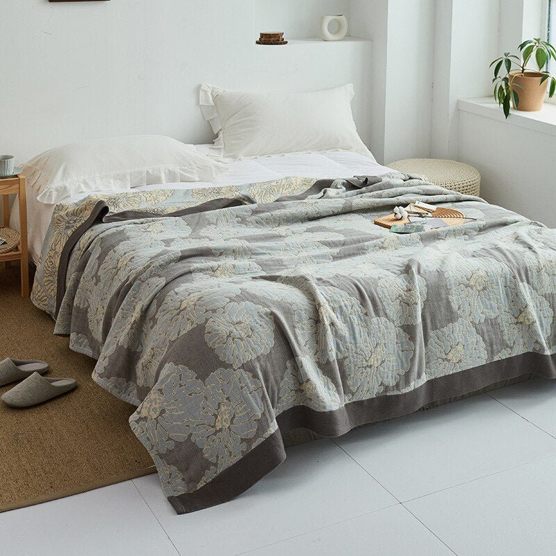 Japanse Katoenen Vloerkleed Zachte Weefselstructuur Vintage Stijl Decoratief Tapijt Woonkamer Interieur | Sulvida