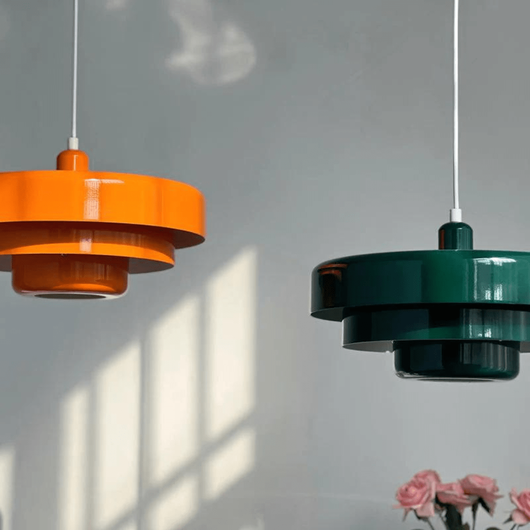Hanglamp drieschijfs metaal pastelkleur eetkamer woonkamer modern design E27 fitting 35 cm diameter sfeervol | Sulvida