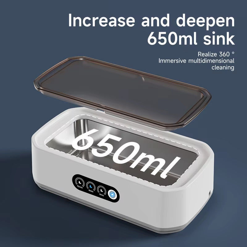 Ultrasone Sieradenreiniger 650ml 47kHz Professionele Trillingen Automatische Uitschakeling 3 Timers Thuisgebruik | Sulvida