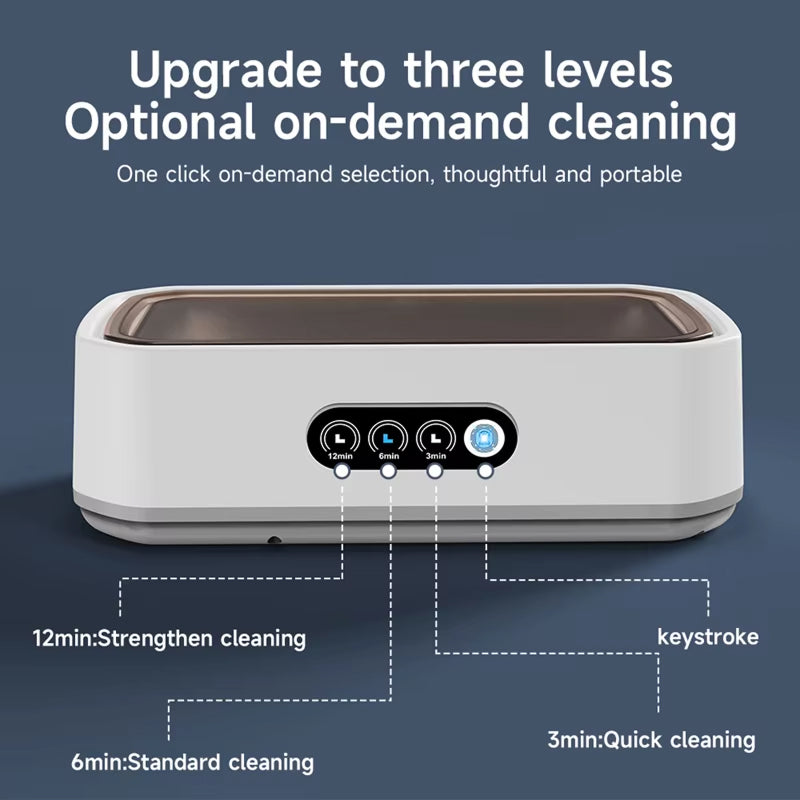Ultrasone Sieradenreiniger 650ml 47kHz Professionele Trillingen Automatische Uitschakeling 3 Timers Thuisgebruik | Sulvida