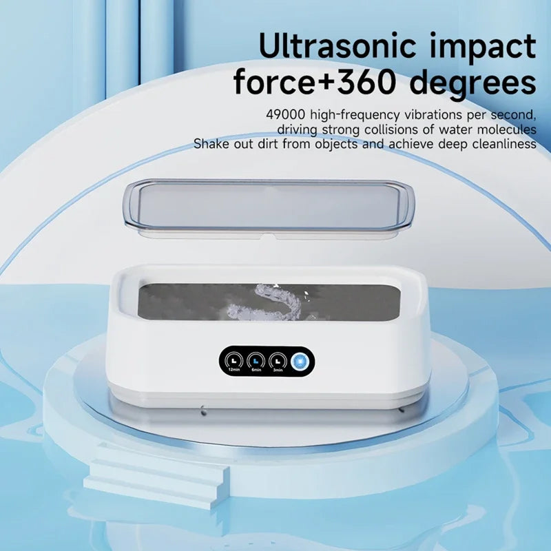 Ultrasone Sieradenreiniger 650ml 47kHz Professionele Trillingen Automatische Uitschakeling 3 Timers Thuisgebruik | Sulvida