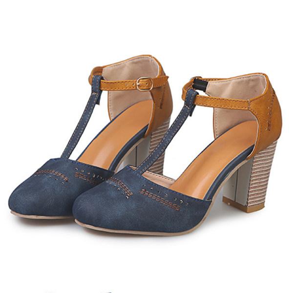 Leren Damesschoenen met Hak en Orthopedische Ondersteuning Elegant Comfortabel Dagelijks Zwart Blauw Grijs | Sulvida