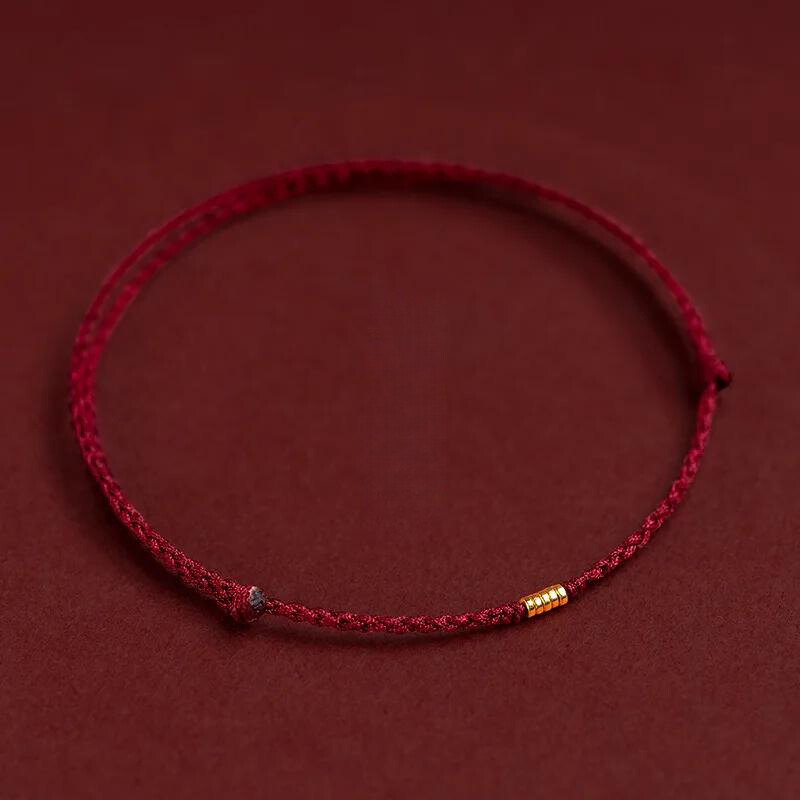 Spirituele Kralenarmband met Beschermingssymbool Rood Draad Verstelbaar Geluksarmband Handgemaakt Talisman | Sulvida