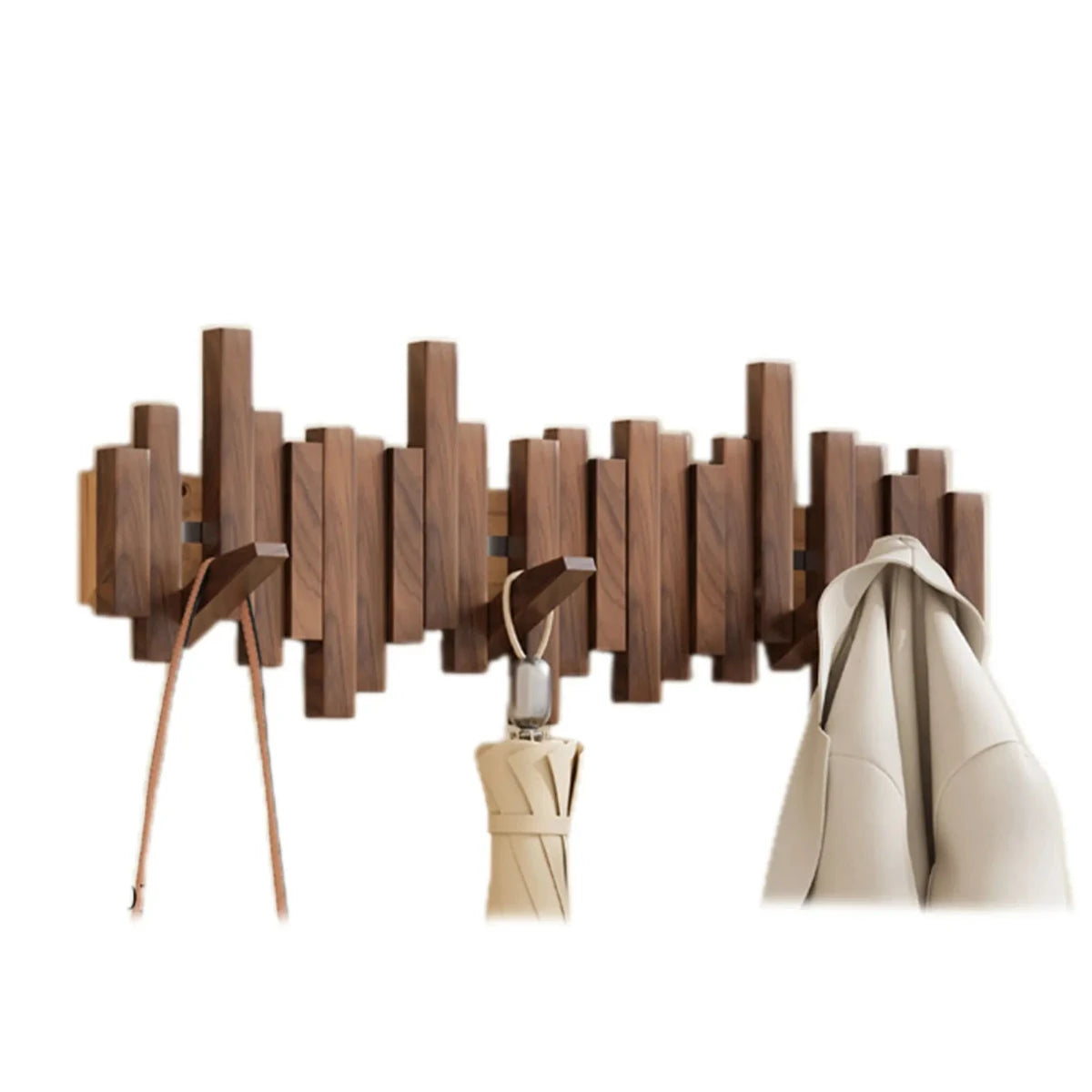 Kapstok Pianotoetsen Design Notenhout Beukenhout Opklapbare Haken Wandmontage Muziek Thema Gang Entree | Sulvida