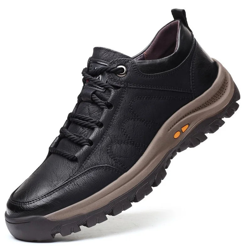 Waterdichte Orthopedische Leren Herenschoenen met Ergonomische Zool | Sulvida