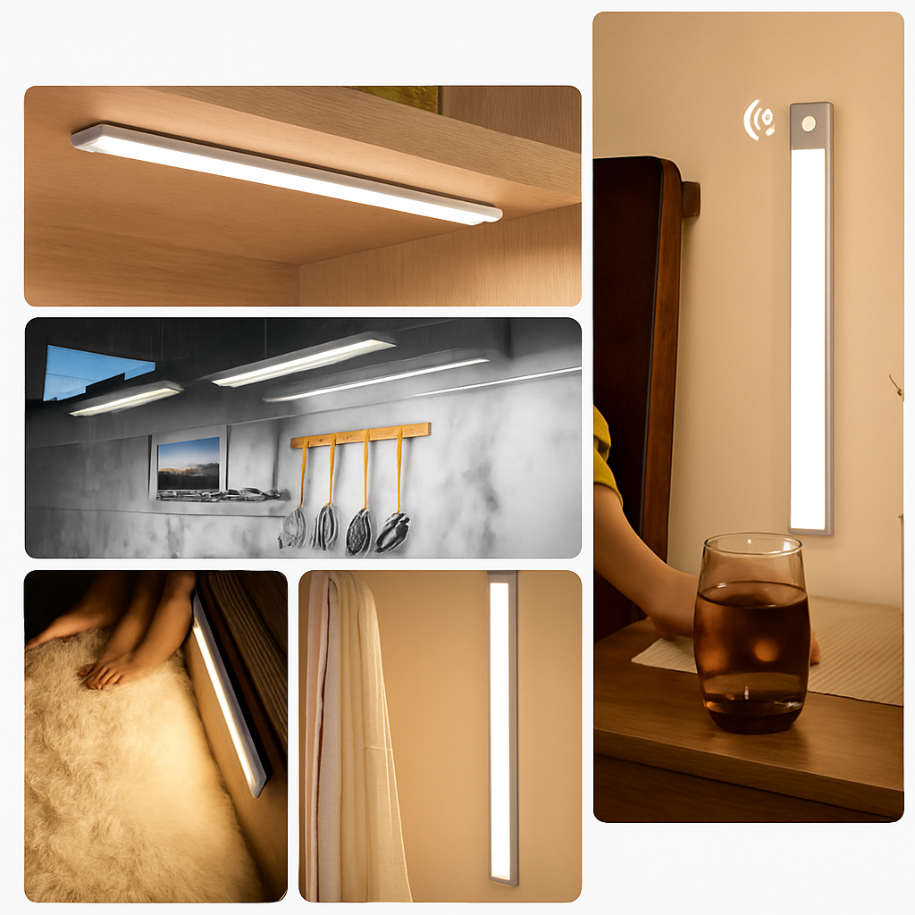Oplaadbare LED-Kastverlichting met Bewegingssensor Draadloos Magnetisch Nachtlampje 40cm Onderbouw Keuken | Sulvida
