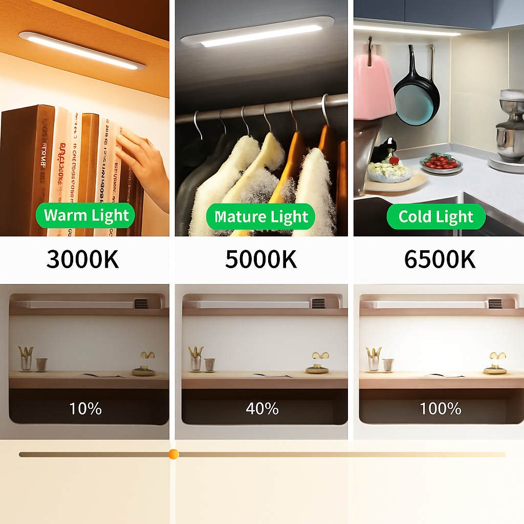 Oplaadbare LED-Kastverlichting met Bewegingssensor Draadloos Magnetisch Nachtlampje 40cm Onderbouw Keuken | Sulvida