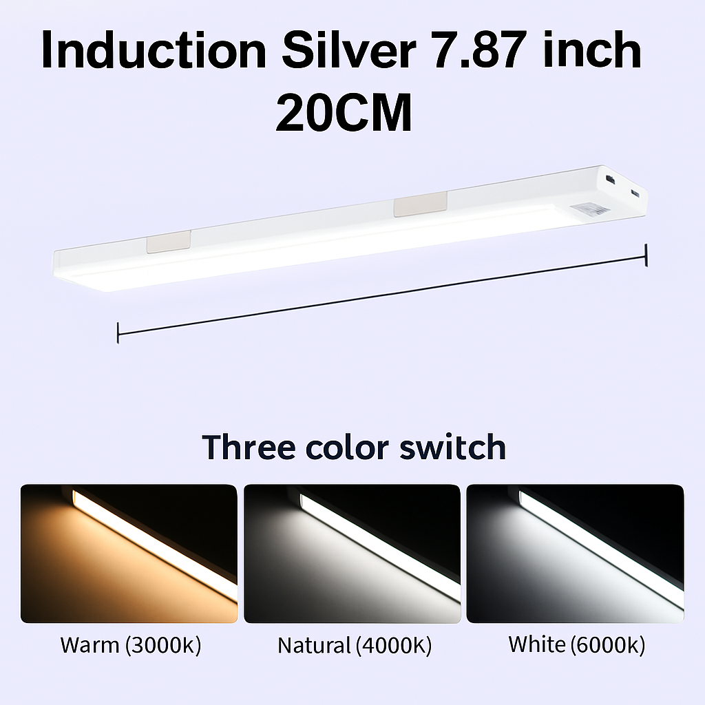 Oplaadbare LED-Kastverlichting met Bewegingssensor Draadloos Magnetisch Nachtlampje 40cm Onderbouw Keuken | Sulvida