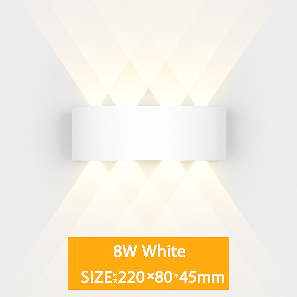 LED Wandlamp binnen buiten waterdicht IP65 aluminium 2W-12W zwart wit modern design vierkant sfeervol | Sulvida
