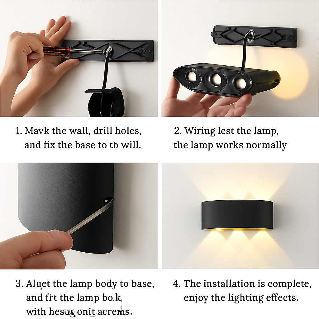 LED Wandlamp binnen buiten waterdicht IP65 aluminium 2W-12W zwart wit modern design vierkant sfeervol | Sulvida