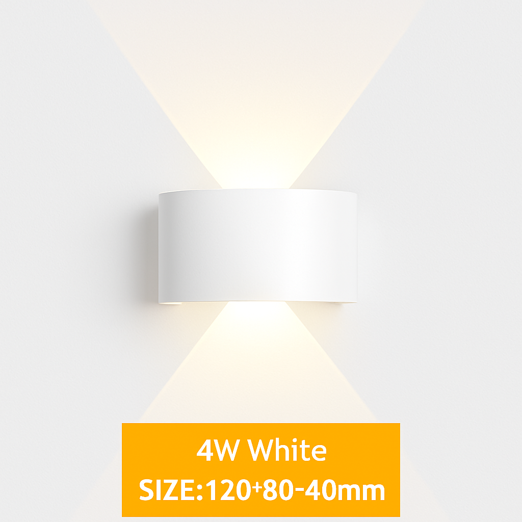 LED Wandlamp binnen buiten waterdicht IP65 aluminium 2W-12W zwart wit modern design vierkant sfeervol | Sulvida