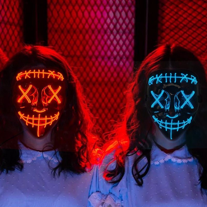 Oplichtend Masker voor Feest Halloween Cosplay Festival Volwassenen met LED Verlichting en Kleureffect | Sulvida