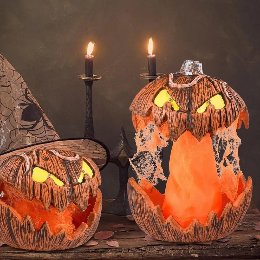 LED Pompoen Decoratielamp met Mond Beweging Halloween Sfeerverlichting Binnen Herfst Tafellamp Decoratie | Sulvida