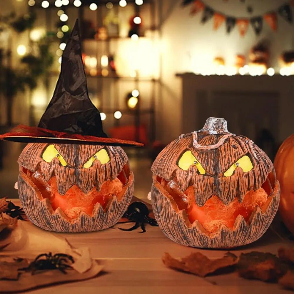 LED Pompoen Decoratielamp met Mond Beweging Halloween Sfeerverlichting Binnen Herfst Tafellamp Decoratie | Sulvida