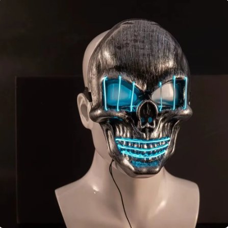 Verlicht Schedel Masker – LED Cosplay Accessoire voor Halloween & Feesten – Verstelbaar met Hoofdband | Sulvida