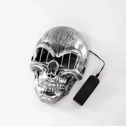 Verlicht Schedel Masker – LED Cosplay Accessoire voor Halloween & Feesten – Verstelbaar met Hoofdband | Sulvida