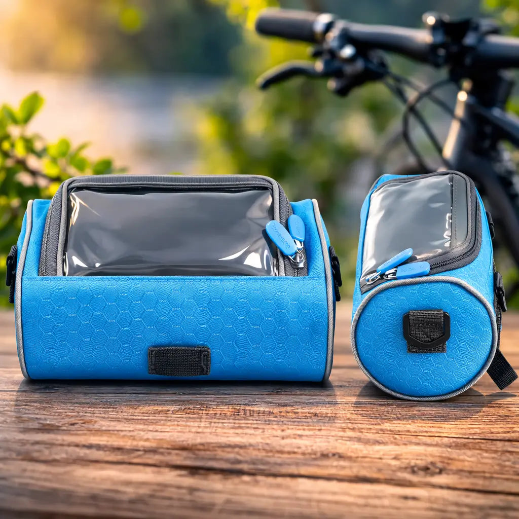 Sacoche de guidon de vélo avec fenêtre tactile pour téléphone, imperméable, compartiment de rangement et navigation | Sulvida