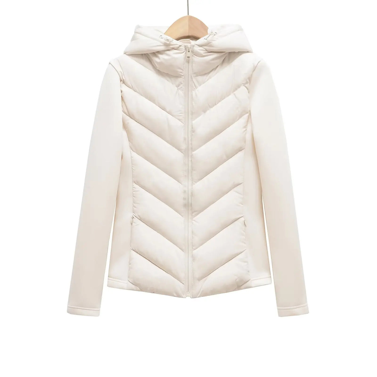 Gewatteerde Damesjack Herfst Winter met Capuchon Verborgen Zakken Warme Outdoorjas Stijlvol Comfort Dagelijks | Sulvida