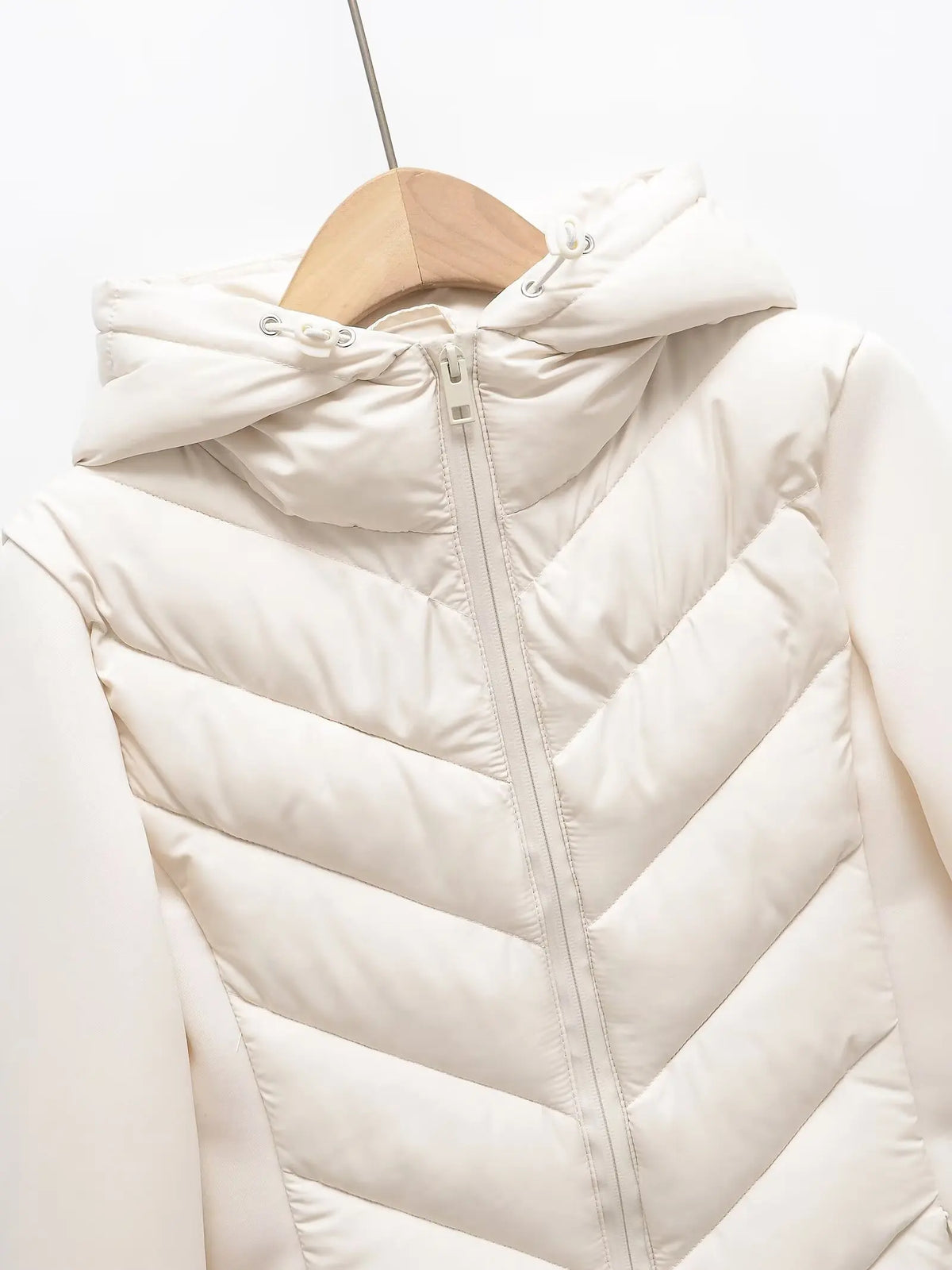 Gewatteerde Damesjack Herfst Winter met Capuchon Verborgen Zakken Warme Outdoorjas Stijlvol Comfort Dagelijks | Sulvida