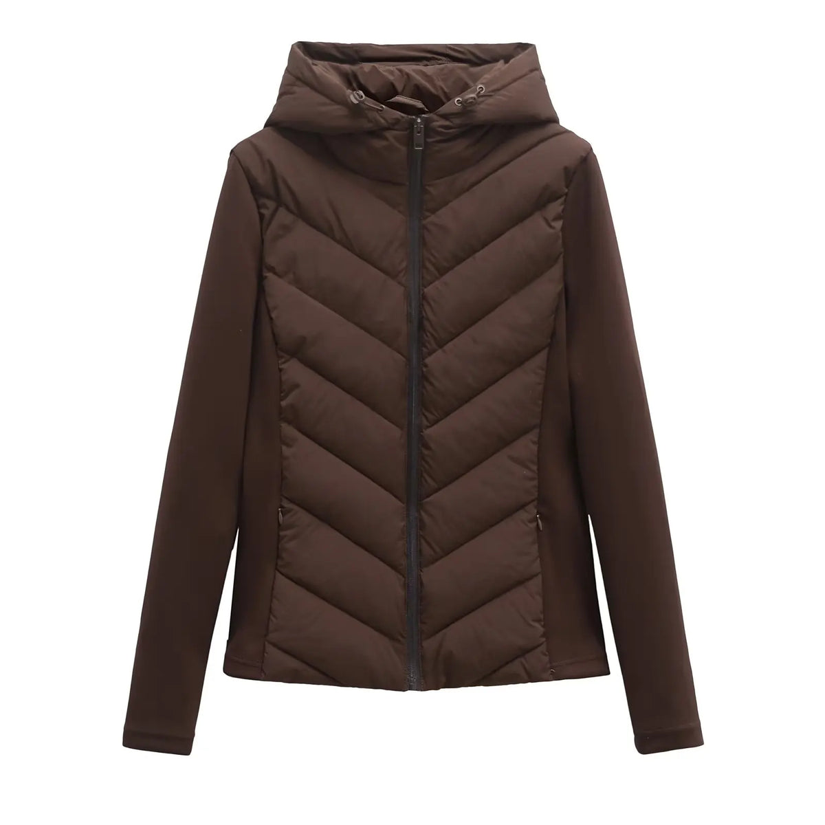 Gewatteerde Damesjack Herfst Winter met Capuchon Verborgen Zakken Warme Outdoorjas Stijlvol Comfort Dagelijks | Sulvida