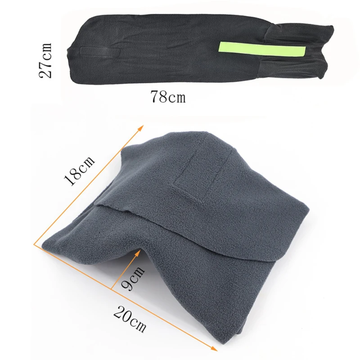 Ergonomisch nekkussen voor op reis machinewasbaar in grijs of zwart comfort voor vliegtuig trein auto | Sulvida