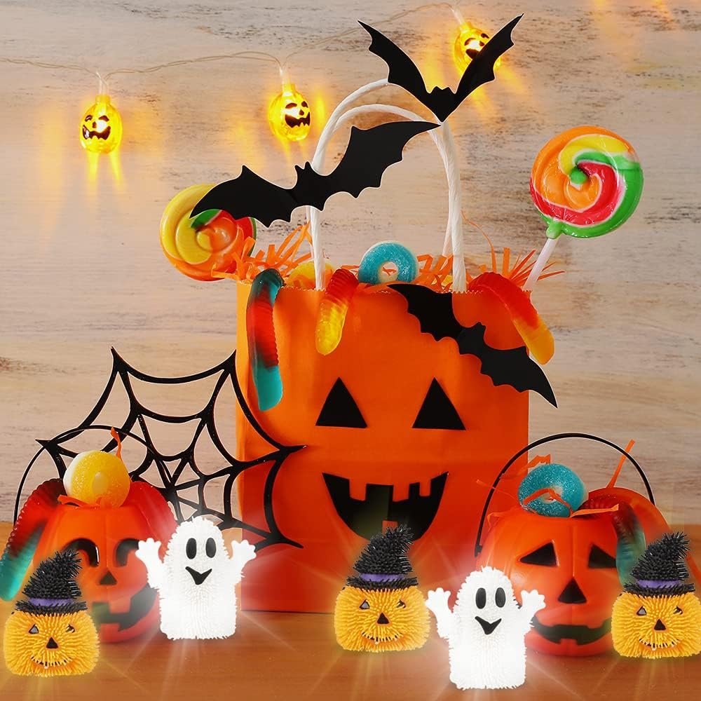 Oplichtende Pluizenbal Halloween Speelgoed met LED Verlichting voor Kinderen Feest Decoratie Sensorisch Spel | Sulvida