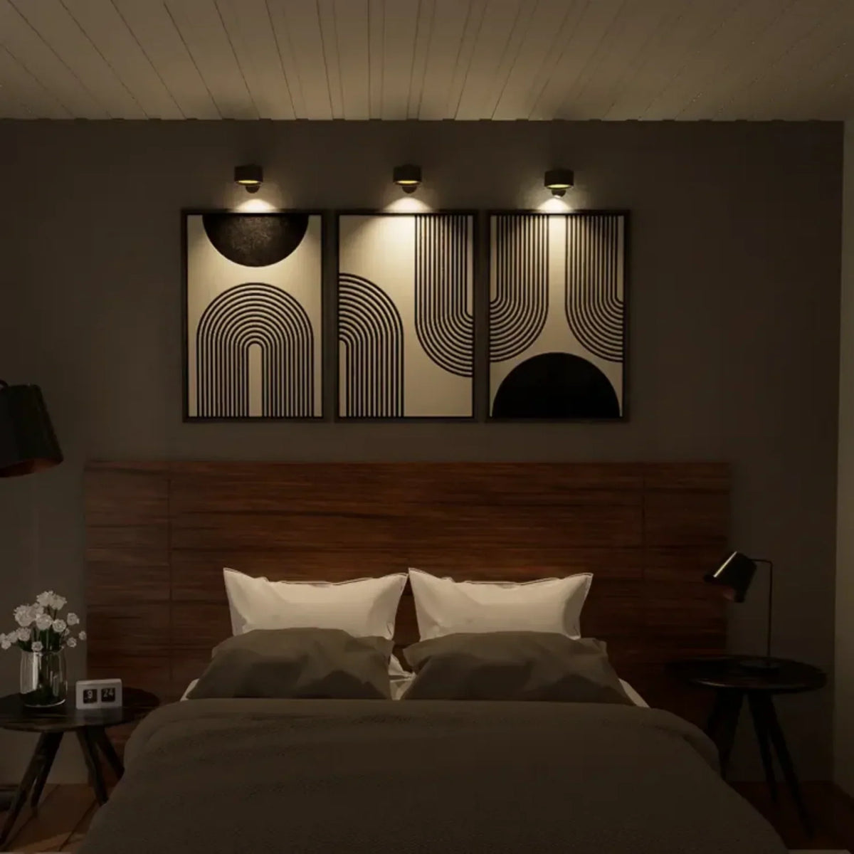 Draadloze LED-Wandlamp Oplaadbaar Dimbaar 360° Draaibaar met Magnetische Muurbeugel Moderne Sfeerlamp | Sulvida
