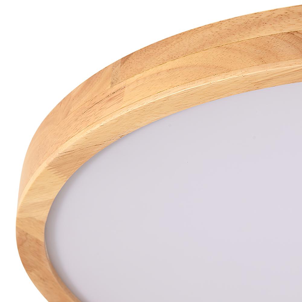 Ronde houten plafondlamp LED ultradun met 5 kleuren lichttemperaturen plafondverlichting modern dimbaar | Sulvida