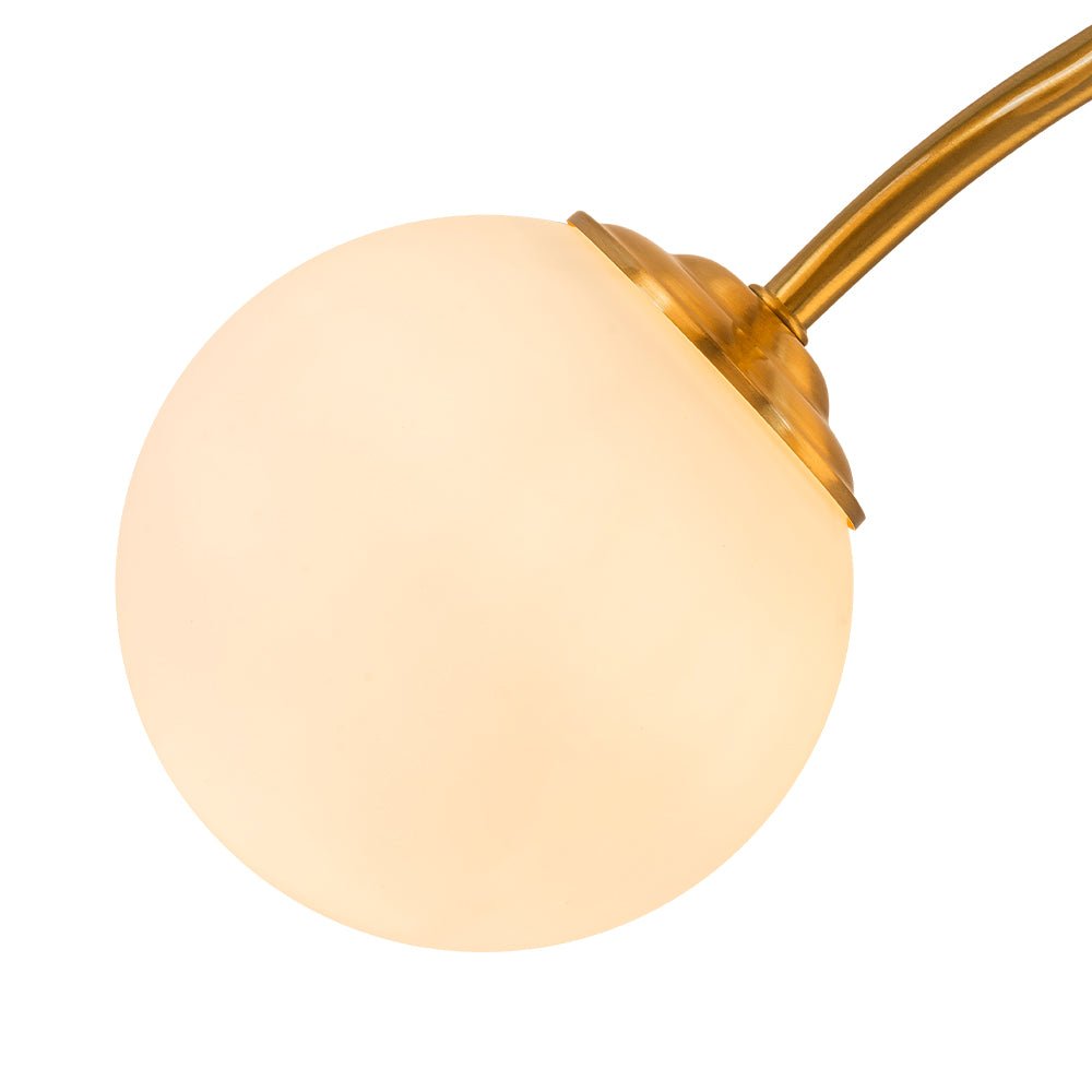 Plafondlamp Geborsteld Messing met Melkglazen Bollen Modern Design 6/11/16 Lichtpunten Dimbaar Sputnik Stijl | Sulvida