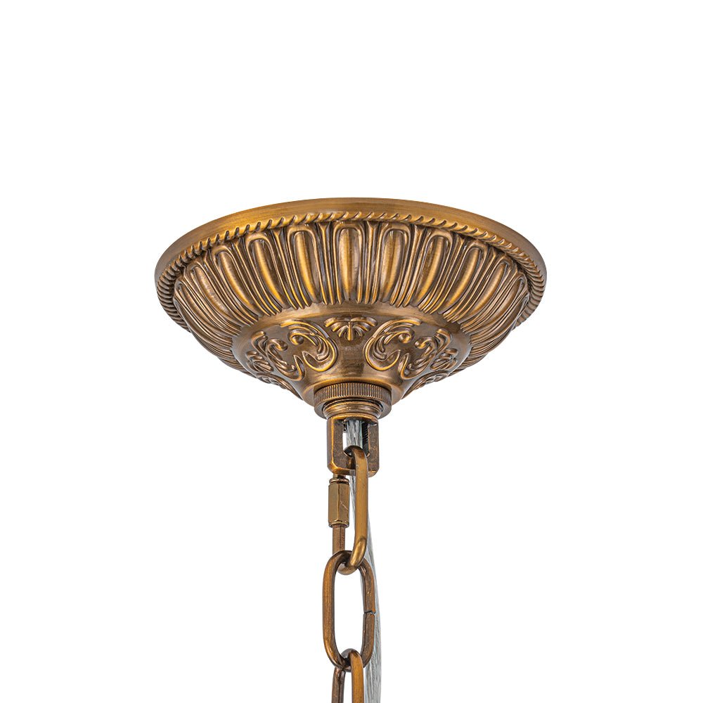 Kristallen Bolkroonluchter Antiek Messing Orbit Hanglamp Glas Verstelbare Ketting Klassiek Interieur | Sulvida