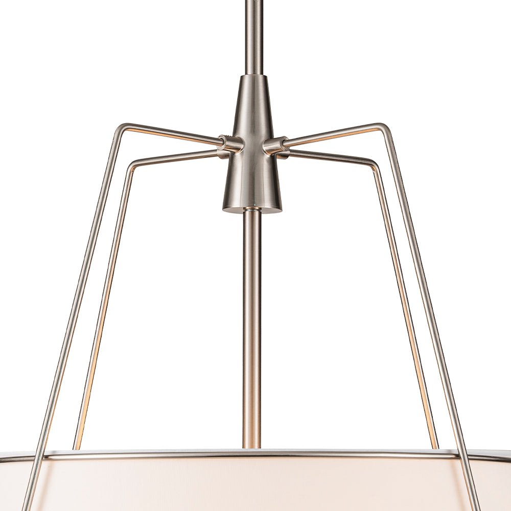 Hanglamp Conisch Stof Vierlicht Messing Wit Zwart Eetkamer Woonkamer Modern Landelijk Stijlvol Design | Sulvida