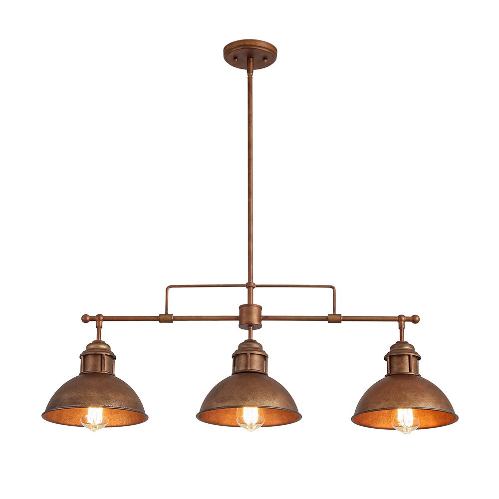 Metalen Hanglamp 3-Lichts Koepel Landelijk Industrieel E26/E27 Fitting Verstelbaar Eettafel Keuken Woonkamer | Sulvida