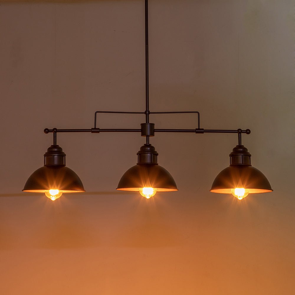 Metalen Hanglamp 3-Lichts Koepel Landelijk Industrieel E26/E27 Fitting Verstelbaar Eettafel Keuken Woonkamer | Sulvida