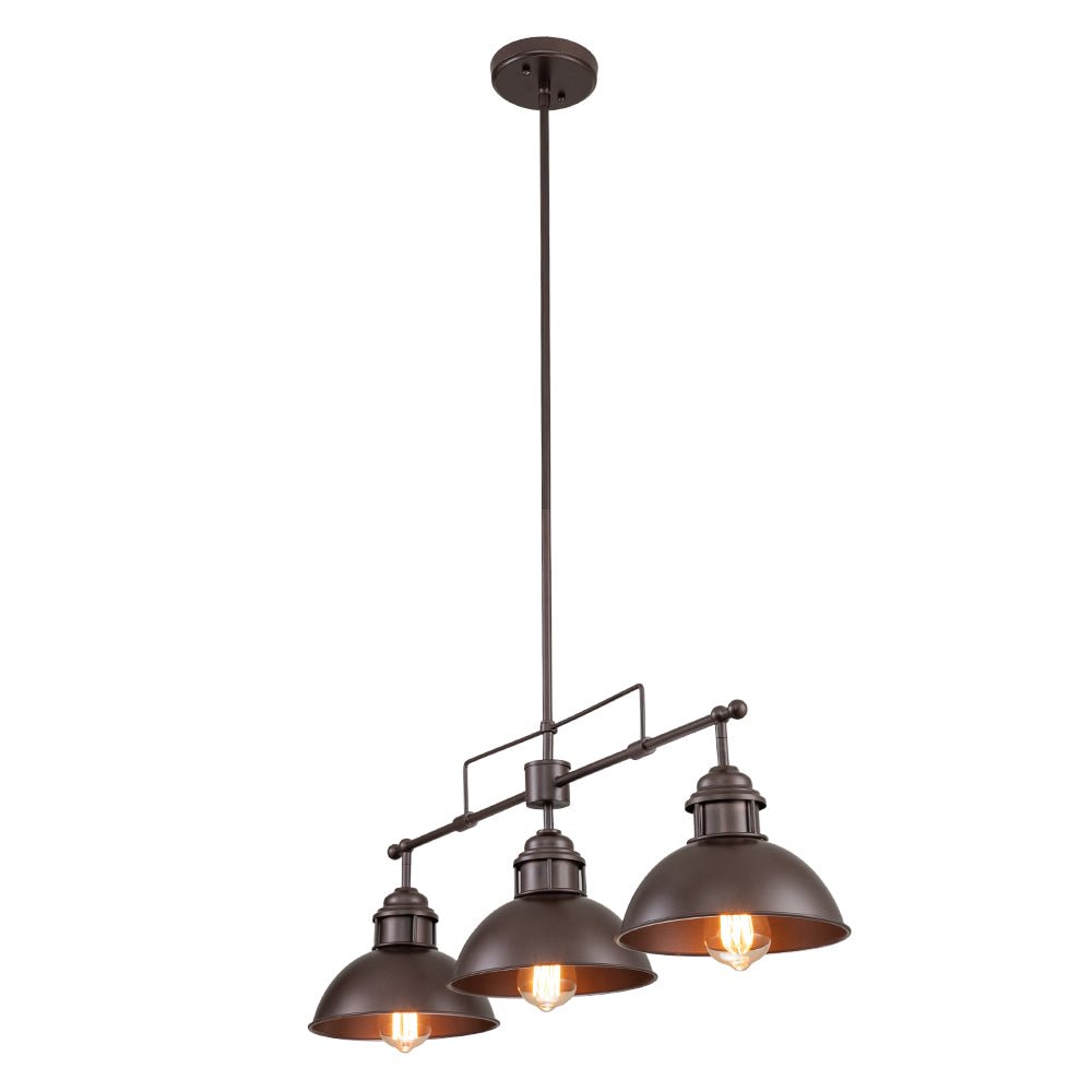 Metalen Hanglamp 3-Lichts Koepel Landelijk Industrieel E26/E27 Fitting Verstelbaar Eettafel Keuken Woonkamer | Sulvida