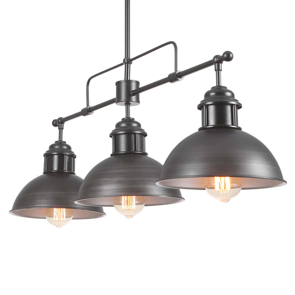 Metalen Hanglamp 3-Lichts Koepel Landelijk Industrieel E26/E27 Fitting Verstelbaar Eettafel Keuken Woonkamer | Sulvida