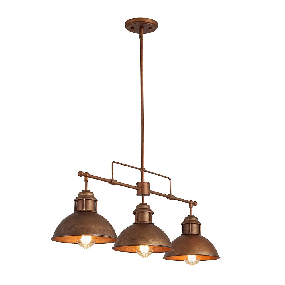 Metalen Hanglamp 3-Lichts Koepel Landelijk Industrieel E26/E27 Fitting Verstelbaar Eettafel Keuken Woonkamer | Sulvida